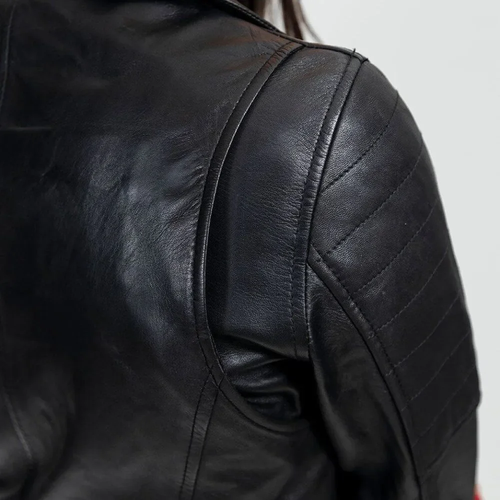 Women Fashion Lambskin Leather Jacket